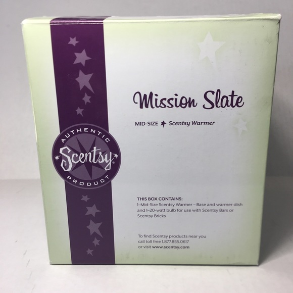 Scentsy Mission Slate Mid Size Warmer with box - Picture 2 of 11